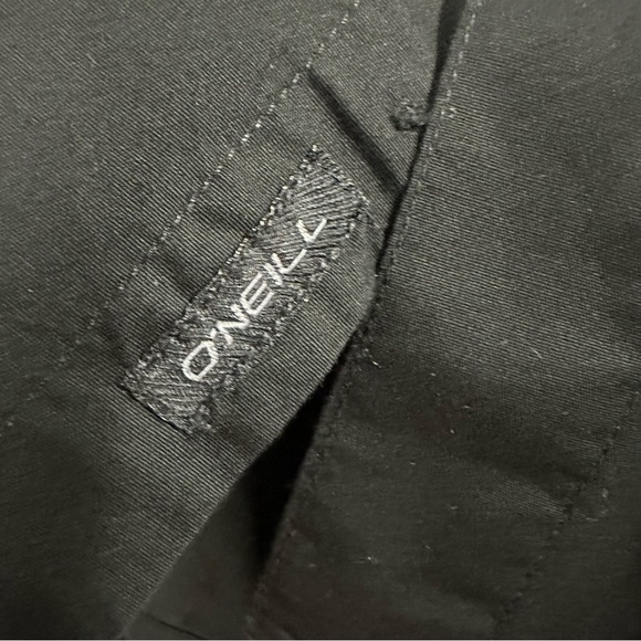 Oneill Black Button Up Long Sleeve Collared Pocket Shirt Cotton Spandex Mens XXL - Picture 5 of 7